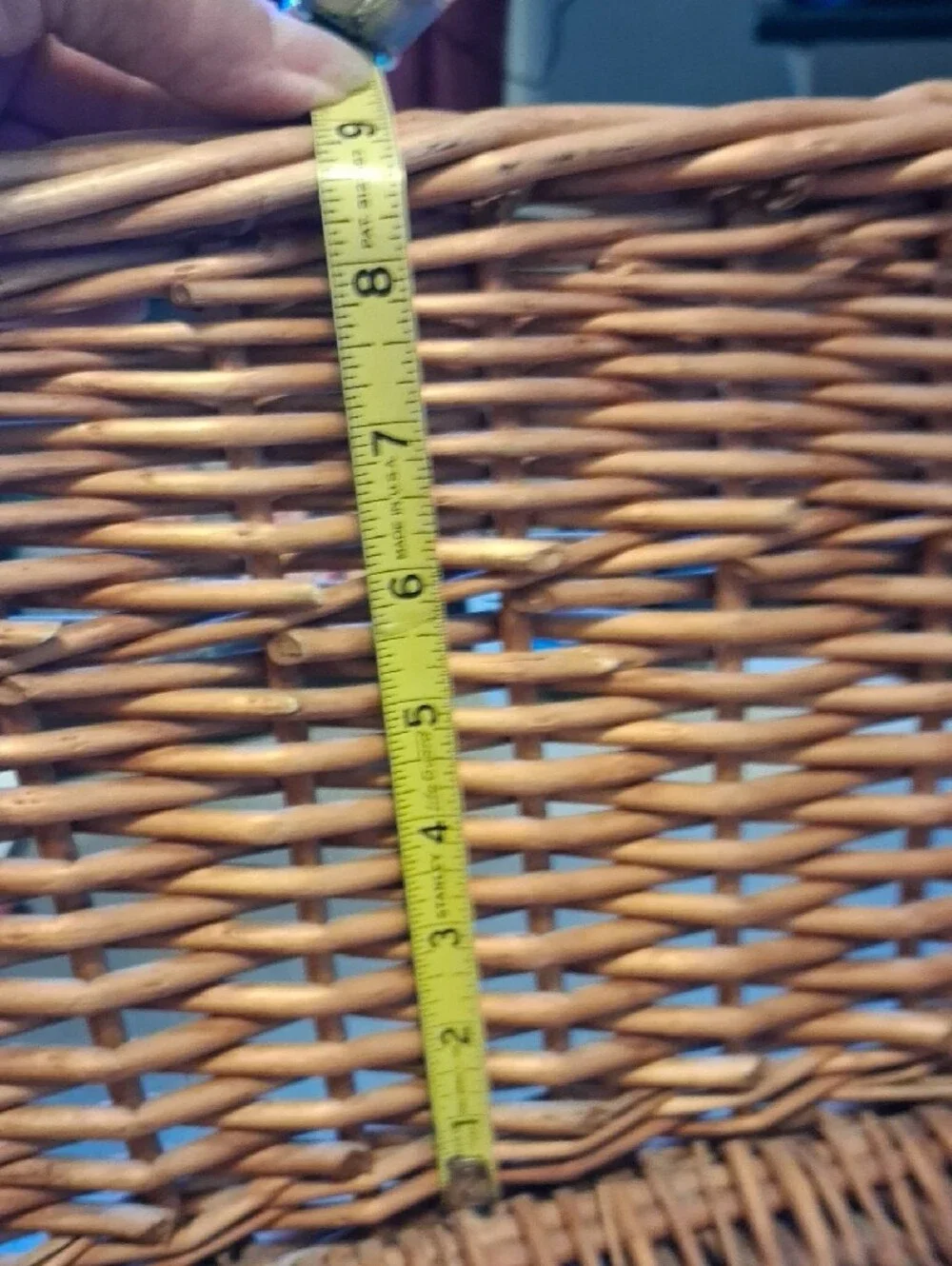 Woven Natural Rattan Storage Basket - Tan